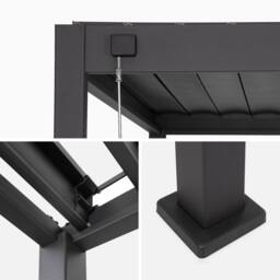 sweeek Louvered pergola aluminium 4 x 3m in Dark Grey - thumbnail 3