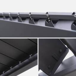sweeek Louvered pergola aluminium 4 x 3m in Dark Grey - thumbnail 2