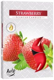 KDMD Set of 6 Scented Tealights - Strawberry in Red - thumbnail 2