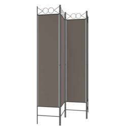Berkfield Home 4-Panel Room Divider Anthracite 160x200 cm Fabric in Dark Grey - thumbnail 4