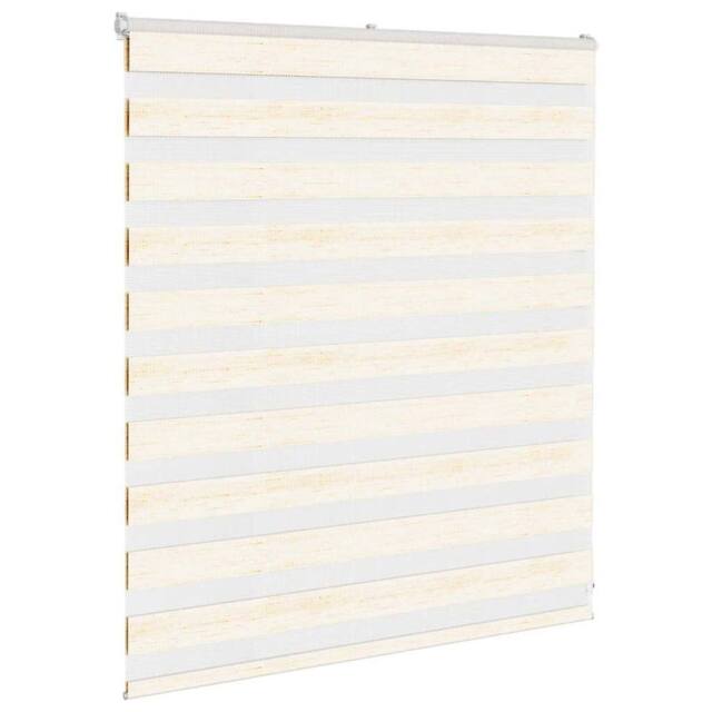 Berkfield Home Elegant Zebra Blind Marble Beige 125x100 cm Fabric Width 120.9 cm - image 1