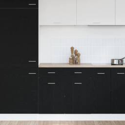 Berkfield Home Cabinet with Drawer in Black Oak, 80x46x81.5 cm, Made of Wood - Size: 80x46x81.5 cm - thumbnail 4
