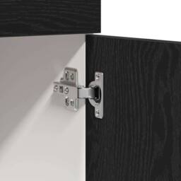 Berkfield Home Cabinet with Drawer in Black Oak, 80x46x81.5 cm, Made of Wood - Size: 80x46x81.5 cm - thumbnail 9
