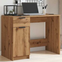 Berkfield Home Desk Artisan Oak 100x50x75 cm Engineered Wood in Brown - Size: 100 x 50 x 75 cm - thumbnail 4
