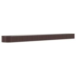 Berkfield Home Garden Raised Bed Powder-coated Steel 620x80x36 cm Brown - Size: 620 x 80 x 36 cm - thumbnail 3