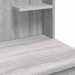 Berkfield Home Beautiful Dressing Table with LED Lights Grey Sonoma 96x40x142 cm - Size: 96 x 40 x 142 cm - thumbnail 8