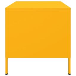 Berkfield Home Coffee Table Mustard Yellow 68x50x50.5 cm Steel - thumbnail 6