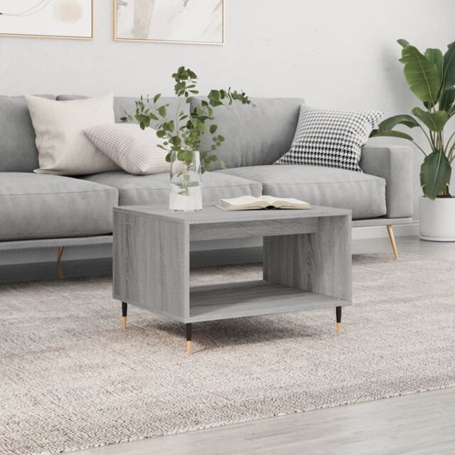 Berkfield Home Coffee Table Grey Sonoma 60x50x40 cm Engineered Wood - Size: 60 x 50 x 40 cm - image 1