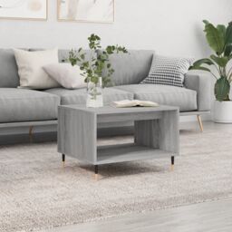 Berkfield Home Coffee Table Grey Sonoma 60x50x40 cm Engineered Wood - Size: 60 x 50 x 40 cm - thumbnail 1