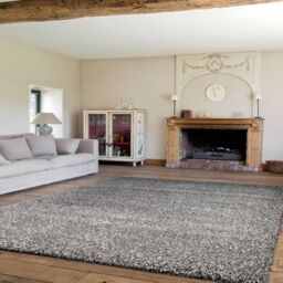 The Rug Shop UK Silver Plain Shaggy Easy to clean Machine Made Plain Rug - Size: 160 cm x 230 cm - thumbnail 1