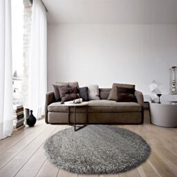 The Rug Shop UK Silver Plain Shaggy Easy to clean Machine Made Plain Rug - Size: 160 cm x 230 cm - thumbnail 3