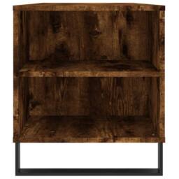 Berkfield Home Modern Coffee Table Smoked Oak 102x44.5x50 cm Engineered Wood in Brown - thumbnail 7