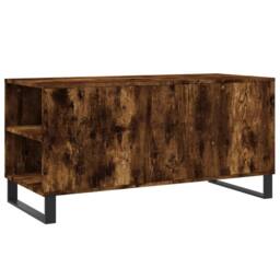 Berkfield Home Modern Coffee Table Smoked Oak 102x44.5x50 cm Engineered Wood in Brown - thumbnail 8