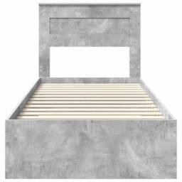 Berkfield Home Bed Frame Concrete Grey & Silver 75 x 190 cm Engineered Wood - thumbnail 7