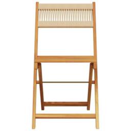 Berkfield Home Folding Garden Chairs 6 pcs Beige Solid Wood Acacia - thumbnail 4