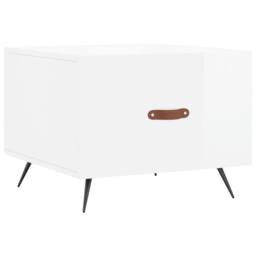 Berkfield Home Coffee Tables 2pcs High Gloss White 50x50x40 cm Engineered Wood - Size: 50 x 50 x 40 cm - thumbnail 5