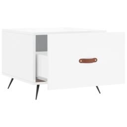 Berkfield Home Coffee Tables 2pcs High Gloss White 50x50x40 cm Engineered Wood - Size: 50 x 50 x 40 cm - thumbnail 7