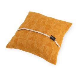 Native Natural Diamond Mustard Wool Cushion Cover 45x45cm - Size: 45 cm x 45 cm - thumbnail 3