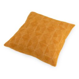 Native Natural Diamond Mustard Wool Cushion Cover 45x45cm - Size: 45 cm x 45 cm - thumbnail 4