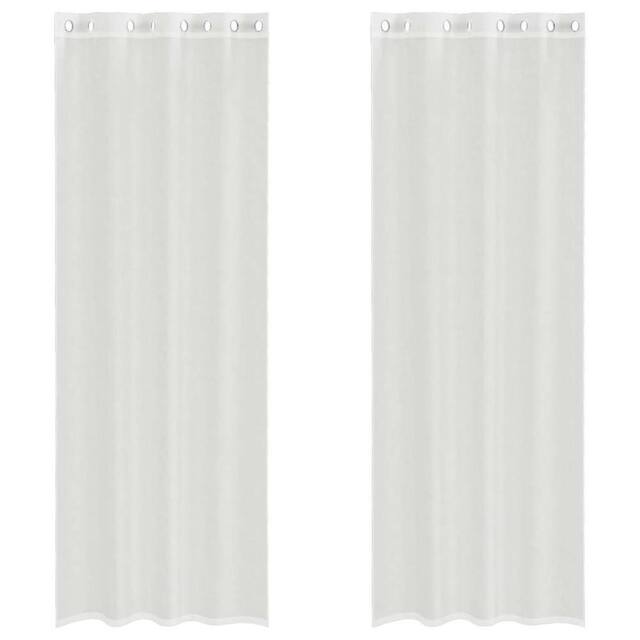Berkfield Home Voile Curtains with Grommets 2 pcs White - image 1