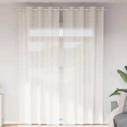 Berkfield Home Voile Curtains with Grommets 2 pcs White - thumbnail 2
