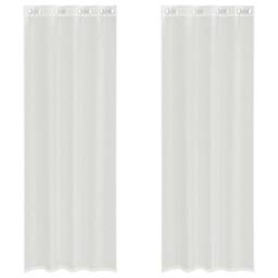 Berkfield Home Voile Curtains with Grommets 2 pcs White - thumbnail 1