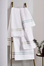 1951 'Murano Hotel' Cotton Towel in Light Brown - thumbnail 3