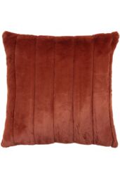 Paoletti Empress Alaskan Faux Fur Cushion in Orange - Size: 45 cm x 45 cm