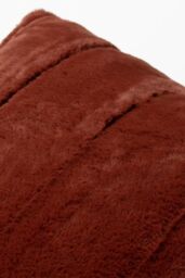 Paoletti Empress Alaskan Faux Fur Cushion in Orange - Size: 45 cm x 45 cm - thumbnail 3