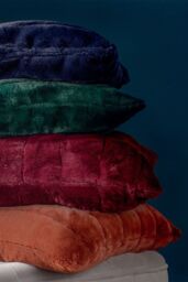 Paoletti Empress Alaskan Faux Fur Cushion in Orange - Size: 45 cm x 45 cm - thumbnail 6
