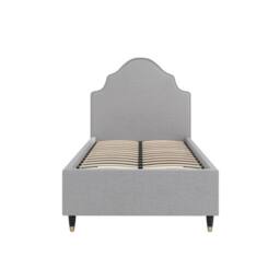 Lemon Pavilion Furniture Monterey Single Bed Frame (Pack of 2) - Linen Blend/Wood in Grey - thumbnail 2