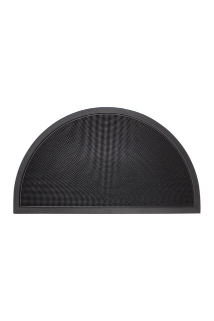 JVL Sesia Halfmoon Rubber Pin Scraper Doormat 40x70cm in Black - Size: 40 cm x 70 cm - image 1