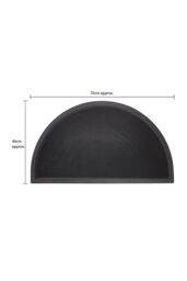 JVL Sesia Halfmoon Rubber Pin Scraper Doormat 40x70cm in Black - Size: 40 cm x 70 cm - thumbnail 5
