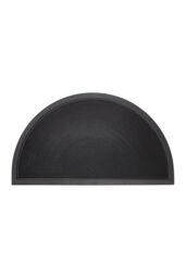 JVL Sesia Halfmoon Rubber Pin Scraper Doormat 40x70cm in Black - Size: 40 cm x 70 cm - thumbnail 1