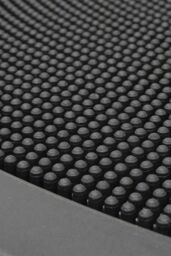 JVL Sesia Halfmoon Rubber Pin Scraper Doormat 40x70cm in Black - Size: 40 cm x 70 cm - thumbnail 3