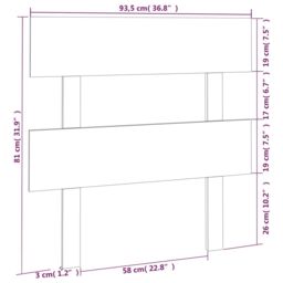Berkfield Home Bed Headboard Honey Brown 93.5x3x81 cm Solid Wood Pine - thumbnail 6