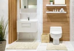 New Edge Blinds Ripple Collection Pure Cotton Jacquard 2pc Bath Set in Cream - Size: 50 cm x 80 cm - thumbnail 1
