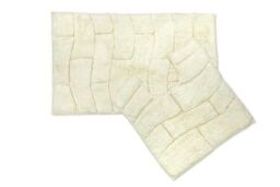 New Edge Blinds Ripple Collection Pure Cotton Jacquard 2pc Bath Set in Cream - Size: 50 cm x 80 cm - thumbnail 2