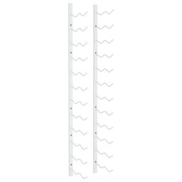 Berkfield Home Wall Mounted Wine Rack for 24 Bottles White Iron - thumbnail 2