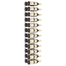 Berkfield Home Wall Mounted Wine Rack for 24 Bottles White Iron - thumbnail 3