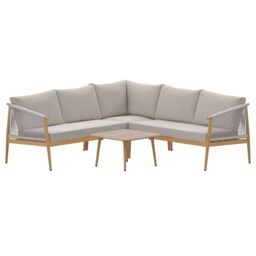 Charles Bentley Almada 4-5 Seater Corner Lounge Set in Grey - Size: 4 Person - thumbnail 5