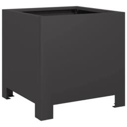 Berkfield Home Garden Planters 2 pcs Black 30x30x30 cm Steel - Size: 30 x 30 x 30 cm - thumbnail 8
