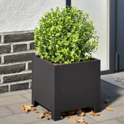 Berkfield Home Garden Planters 2 pcs Black 30x30x30 cm Steel - Size: 30 x 30 x 30 cm - thumbnail 2