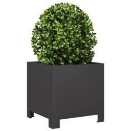 Berkfield Home Garden Planters 2 pcs Black 30x30x30 cm Steel - Size: 30 x 30 x 30 cm - thumbnail 4