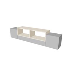 Destina Home Morica Floating TV Stand with Shelves & Cabinets in Light Oak - Size: 1 Pack - thumbnail 8