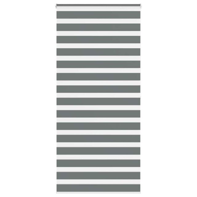 Berkfield Home Zebra Blind Dark Grey 100x200 cm Fabric Width 95.9 cm Polyester - image 1