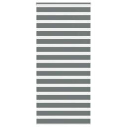 Berkfield Home Zebra Blind Dark Grey 100x200 cm Fabric Width 95.9 cm Polyester - thumbnail 1