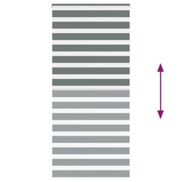 Berkfield Home Zebra Blind Dark Grey 100x200 cm Fabric Width 95.9 cm Polyester - thumbnail 5