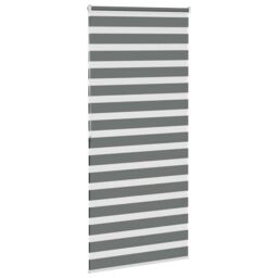 Berkfield Home Zebra Blind Dark Grey 100x200 cm Fabric Width 95.9 cm Polyester - thumbnail 4