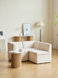 Nordlys Sofa with Terracotta Fabric in Beige - thumbnail 4
